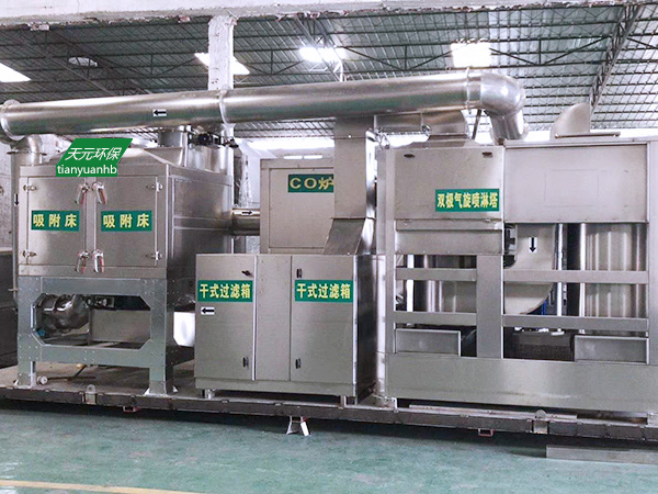 吸附床/干式过滤箱/双极气旋喷淋塔